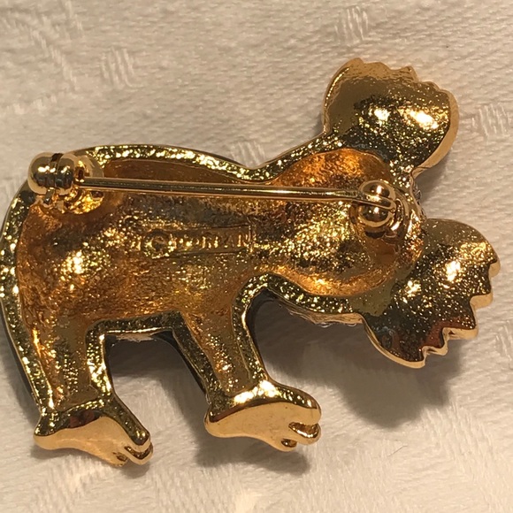 D'ORLAN KOALA BLACK ENAMEL AND CRYSTAL BROOCH - Picture 7 of 12